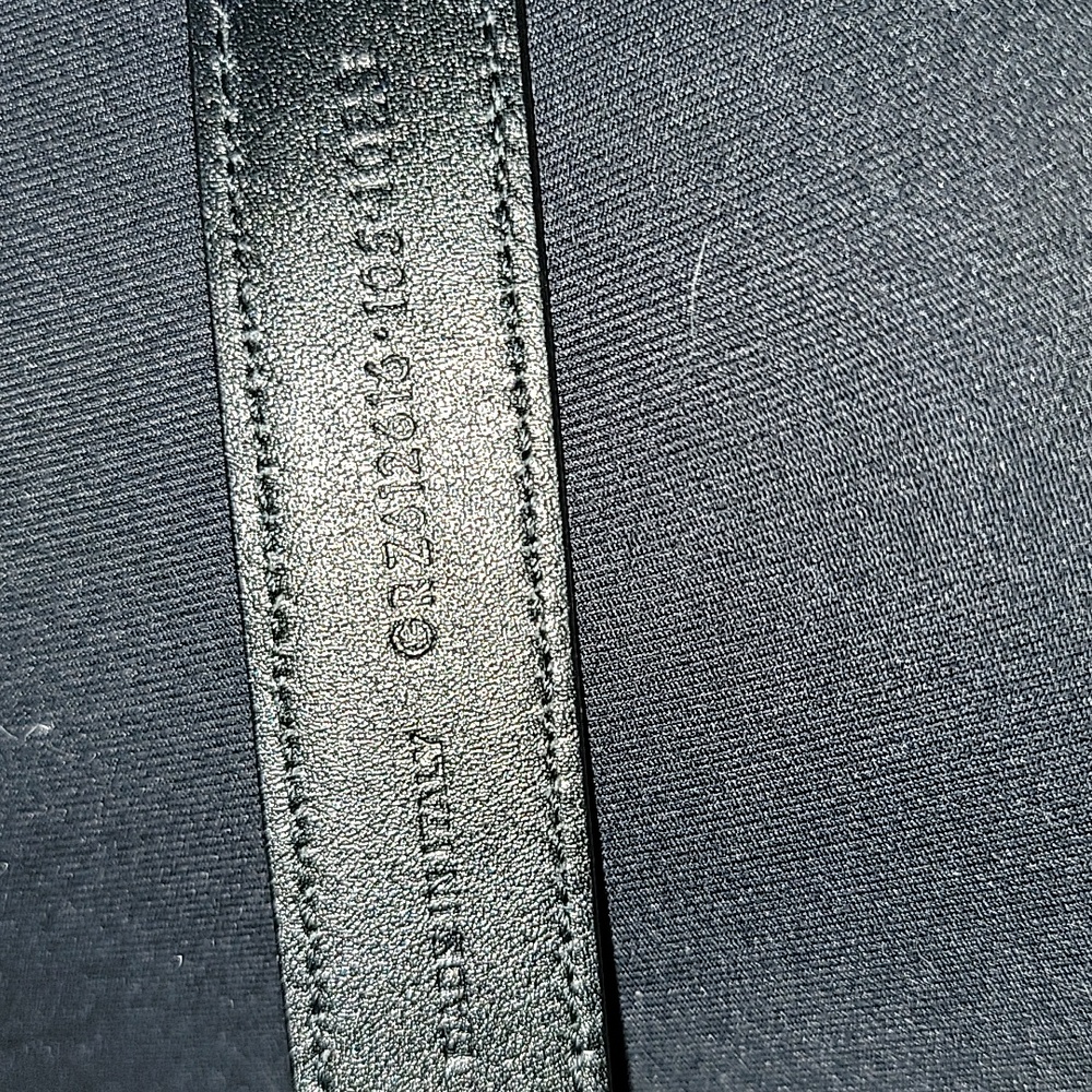 NWT Saint Laurent YSL Black Leather Belt with Silver Buckle - Picture 8 of 10
